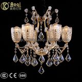 Golden Iron Crystal Chandelier Lights