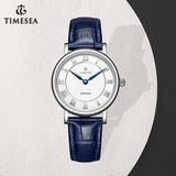 Fashion Simple Design Unisex Watch Stainless Steel Genuine Leather Straps Watch Promotion Items71044