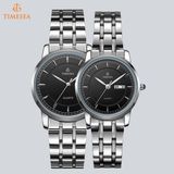 Water Resistant Quartz Movement Thin Couple Watch 70008