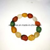 Semi Precious Stone Rough Agate Egg Shape Crystal Beaded Bracelet
