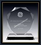 Crystal Octagon Award Plaques 6