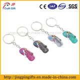 2017 Promotional Custom Cute Slipper Shape Crystal Key Chain