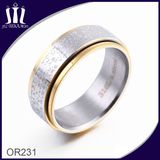 316L Stainless Steel Jesus Cross Spin Ring with Words
