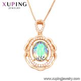 43167 Xuping Vogue Dubai Gold Plated Wedding Necklace Jewelry Crystals From Swarovski