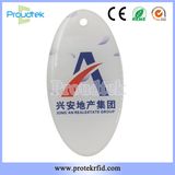 RFID Oval Shape Crystal Card MIFARE Plus Key Tag No Peeling off Key Ring
