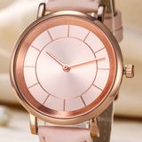 Custom Ladies Leather Quartz Wist Watches, Woman Alloy Watch (WY-17046)