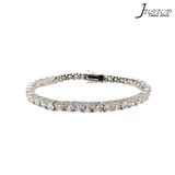 Personalized Pulseras Silver Platinum Plated CZ Stone Crystal Bracelet for Women
