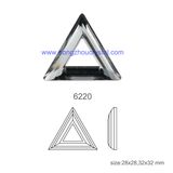 Crystal Triangle Hollow Flat Back Stone for Craft
