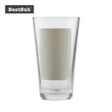17oz Glass Mug with White Patch (BN6C)