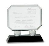 Crystal Horizontal Plaque Black Base