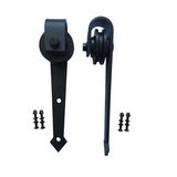 Wooden Barn Door Roller with Steel Frame