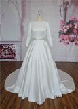 Simple Satin Wedding Dress A-Line