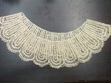 Fashion Detachable Rhinestone Pearls Collar Cotton Fabric Beads Dress Accessories