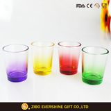 100ml Oversized Round Colored Bottom Shot Glass Cup
