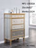 5 Drawer Cabinet Antique Mirror