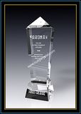 Crystal Award Olympic Obelisk 11 Inch Tall