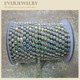 Roll Rhinestone Crystal Glass Stone Cup Chain with High Quality