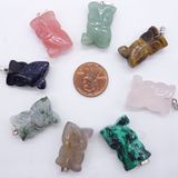 Natural Stone Animal Charms Owl Pendants for Fashion Necklaces