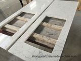 Strong Quartz 2cm 3cm Jumbo Slab Carrara White Quartz Slab for American Market