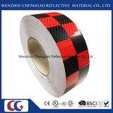 Red & Black Chequer Reflective Safety Warning Conspicuity Tape (C3500-G)
