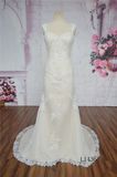 Sex Women Wedding Dress Mermaid Champagne Lace Wedding Dress