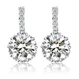 Hot Jewelry Copper White Gold Plated Stud Earrings with CZ