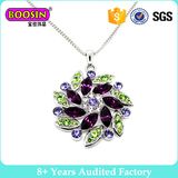 3D Silver Flower Colorful and Beautiful Necklace