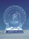 Crystal Plate Award K9 Sandblasting