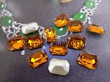 13*18mm Octagon Rhinestones Point Back Jewelry Stones