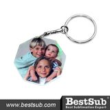 44mm Octangle Plastic Keychain (PYA44)