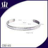 Simple Silver Pave Set Cz's Cuff