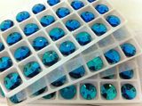 14mm Round Shiny Flat Back Stones with Holes