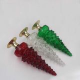0.5L Unique Christmas Tree Shape Painted Color Vodka Glass Bottle