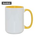 Bestsub 15oz Inner and Rim Color Sublimation Ceramic Photo Mug (B21T-03)