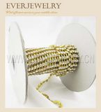 Gold Rhinestone Cup Chain (SS6.5, SS8.5, SS12, SS17, SS20, SS29, SS30...)