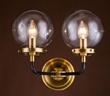 Metal Wall Lamp with Glass Shade