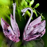2017 The Newest Design Gift Popular for Wedding a Pair of Crystal Swan