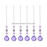 Purple Crystal Suncacther Hanging Prism Crystal Lighting Parts