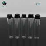 10ml Clear Glass Vial Glass Tube Bottle with Black Screw Cap