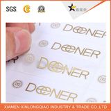 High Quality Custom Clear Vinyl Gold Words/Gold Background Sticker