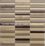 New Designed Wholesale Strip Mosaic Mixed with Glass and Stone
