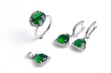 Fashion 925 Sterling Silver Jewelry Set with Round Cut CZ