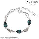 74566 Xuping Fashion Cubic Zirconia crystal From Swarovski Jewelry Bracelet in Rhodium-Plated