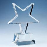 Blank Clear Star Crystal Award Trophy, Crystal Star Award