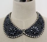 Ladies Fashion Bead Crystal Charm Costume Choker Necklace Collar (JE0029-1)