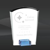 Sky Blue Wedge Crystal Award (MP-AWS4041, MP-AWS4042, MP-AWS4043)