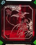Chinese Style Classical Flower Float Glass for Art Decoration (S-MW)