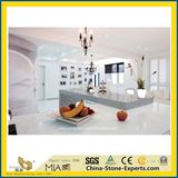 Prefab Iced White Quartz Stone Laminate Worktop for Kitchen/Bathroom/Cabinet/Island/Hotel (Quartz/Granite/Marble/Slate)