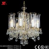 Traditional Crystal Chandelier with Glass Decoration Wl-82091c