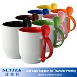 Sublimation Blank Ceramic Spoon Mug with Spoon